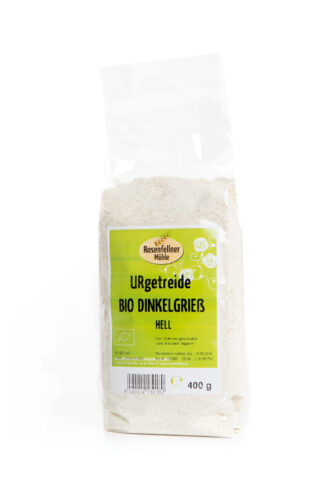 Dinkelgrieß hell Urgetreide Bio 400g, ideal zum Kochen