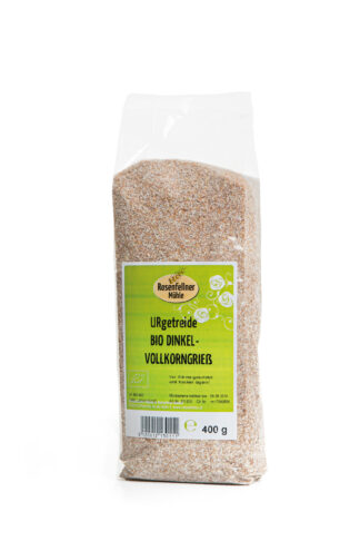 Dinkelvollkorngrieß Urgetreide Bio 400g, ideal zum Kochen
