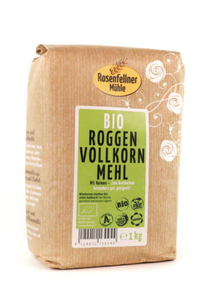 Roggenvollkornmehl Bio 1kg, ideal zum Backen und Kochen