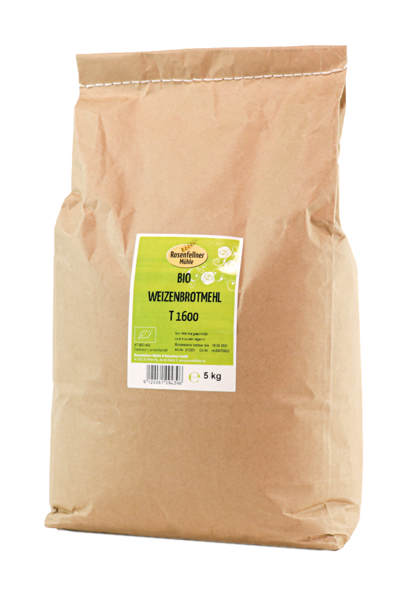 Weizenbrotmehl T 1600 Bio 5kg