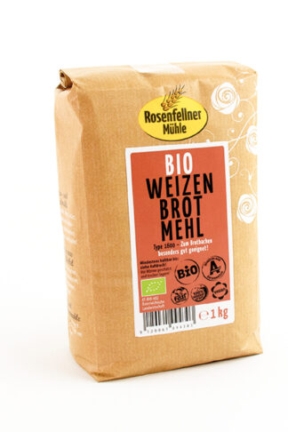 Weizenbrotmehl T1600 Bio 1kg, ideal zum Brotbacken