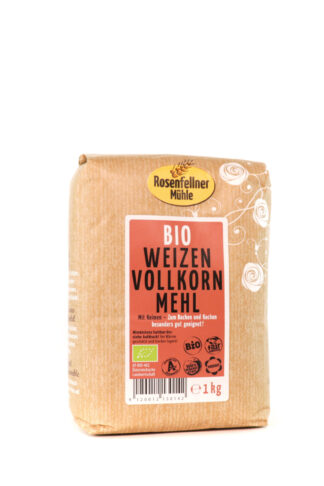 Weizenvollkornmehl Bio 1kg, ideal zum Backen und Kochen
