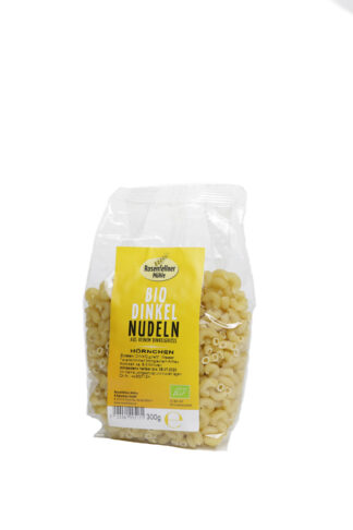 Hörnchen 100% Dinkelgrieß Bio 300g, perfekt zum al dente Kochen