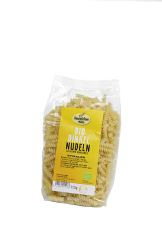 Spiralen 100% Dinkelgrieß Bio 300g, perfekt zum al dente Kochen