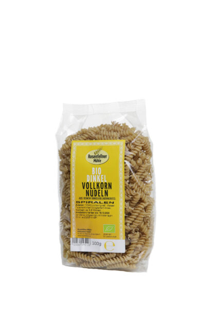 Spiralen 100% Dinkelvollkorngrieß Bio 300g, perfekt zum al dente Kochen