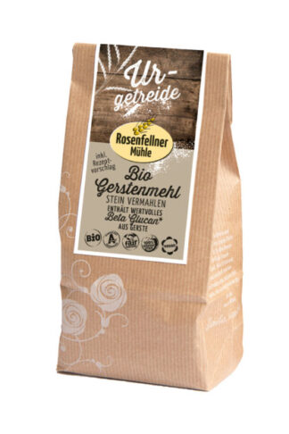 Gerstenmehl (Beta Glucan Lieferant) Bio 500g, ideal zum Brotbacken