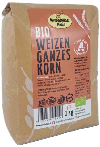 Weizen Bio 1kg, Getreide aus Österreich, Vielseitig perfekt