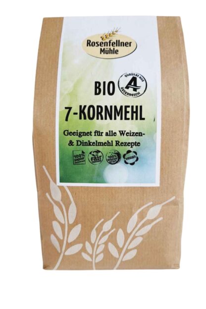 7 KORN MEHL BIO 750G, ideal zum Backen und Kochen