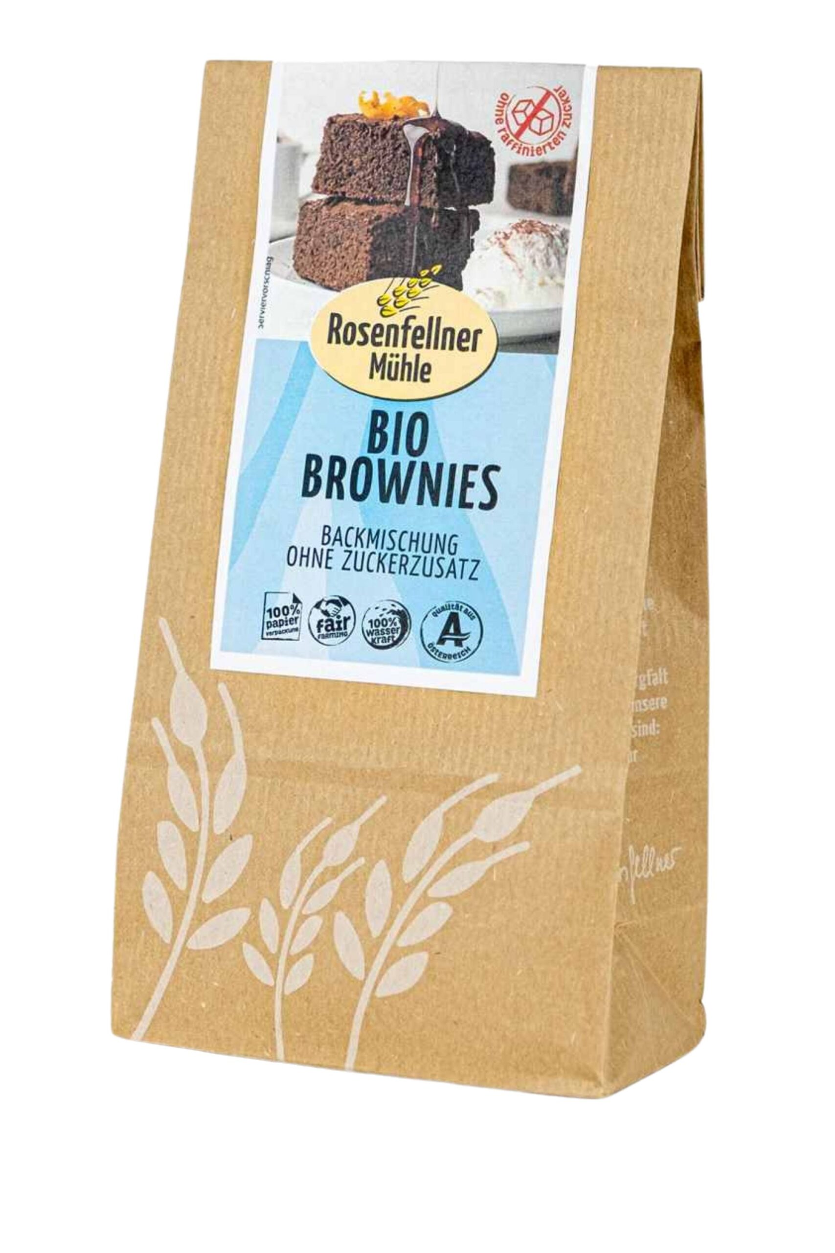Choko Brownies Backmischung ohne Zuckerzusatz Bio 250g,einfache Zubereitung