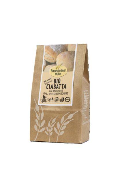 Ciabatta Weißbrot Backmischung Bio 500g, einfache Zubereitung