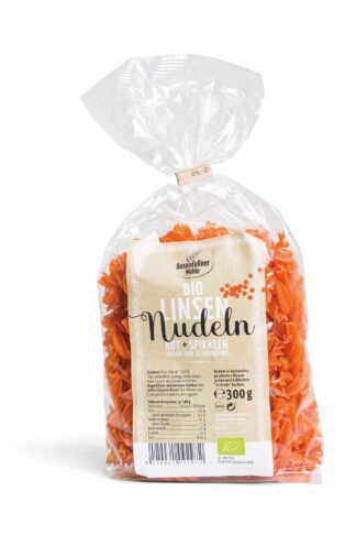 Linsennudeln rot Spiralen Bio 300g