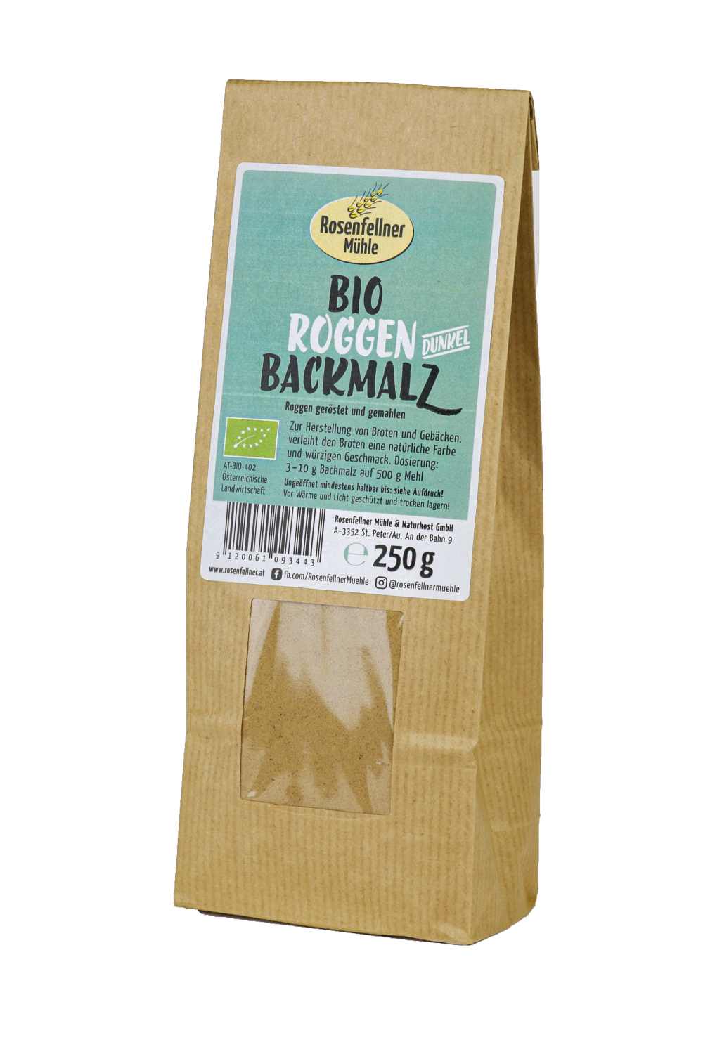 Roggenbackmalz Bio 250g, ideal zum Brotbacken
