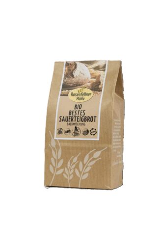 Bestes Sauerteigbrot Backmischung Bio 500g, einfache Zubereitung