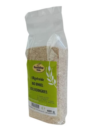 Dinkelvollkorngrieß Urgetreide Bio 400g, ideal zum Kochen