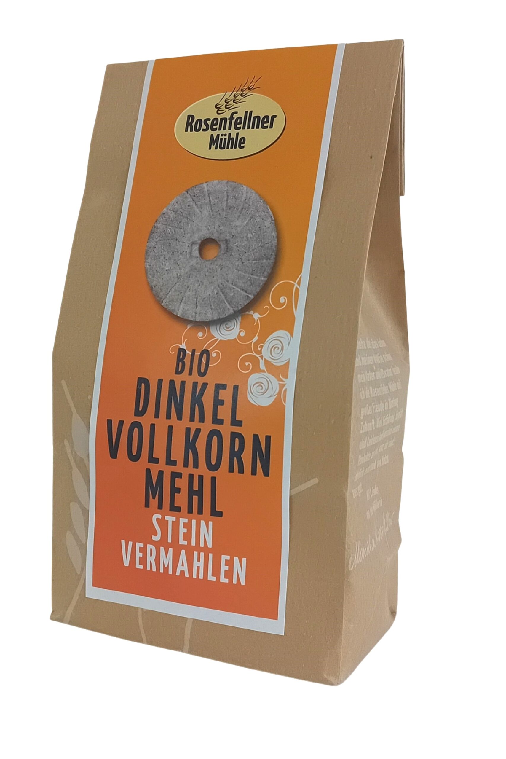 Dinkelvollkornmehl auf Stein vermahlen Bio 500g, ideal zum Backen und Koche