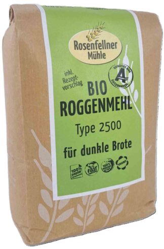 Roggenmehl T2500 Bio 750g, ideal zum Brotbacken