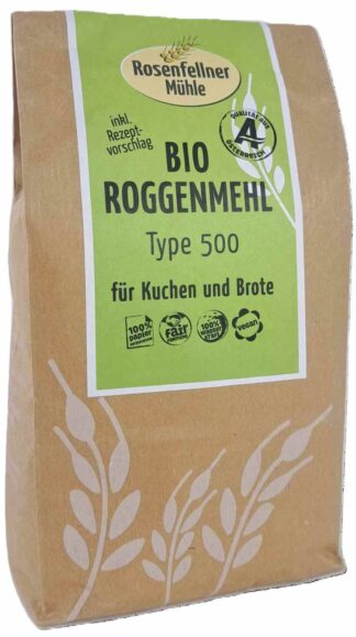 Roggenmehl T500 Bio 750g, ideal zum Backen und Kochen