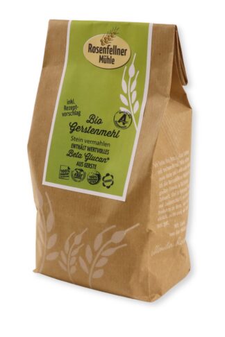 Gerstenmehl (Beta Glucan Lieferant) Bio 500g, ideal zum Brotbacken