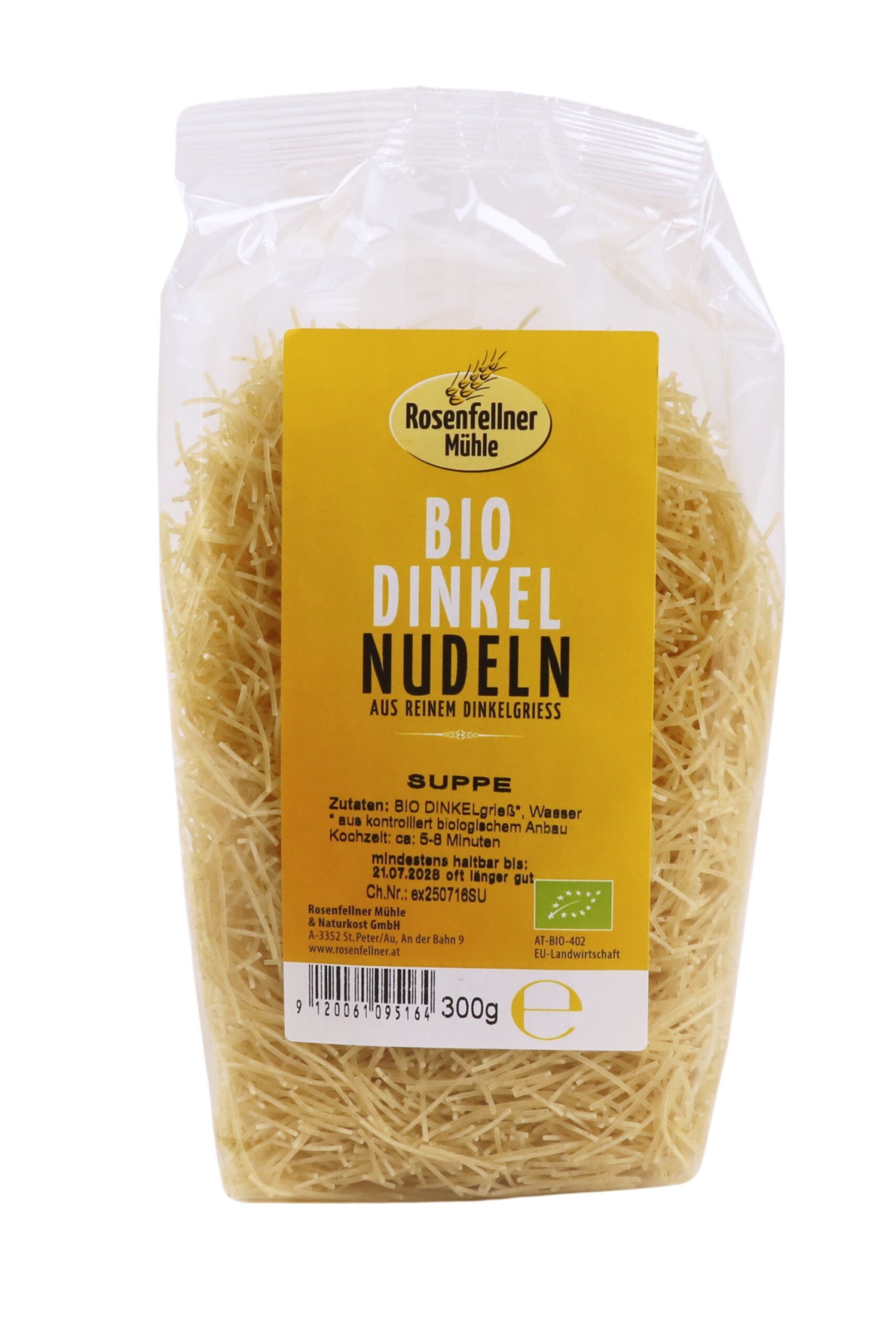 Suppennudeln 100% Dinkelgrieß Bio 300g