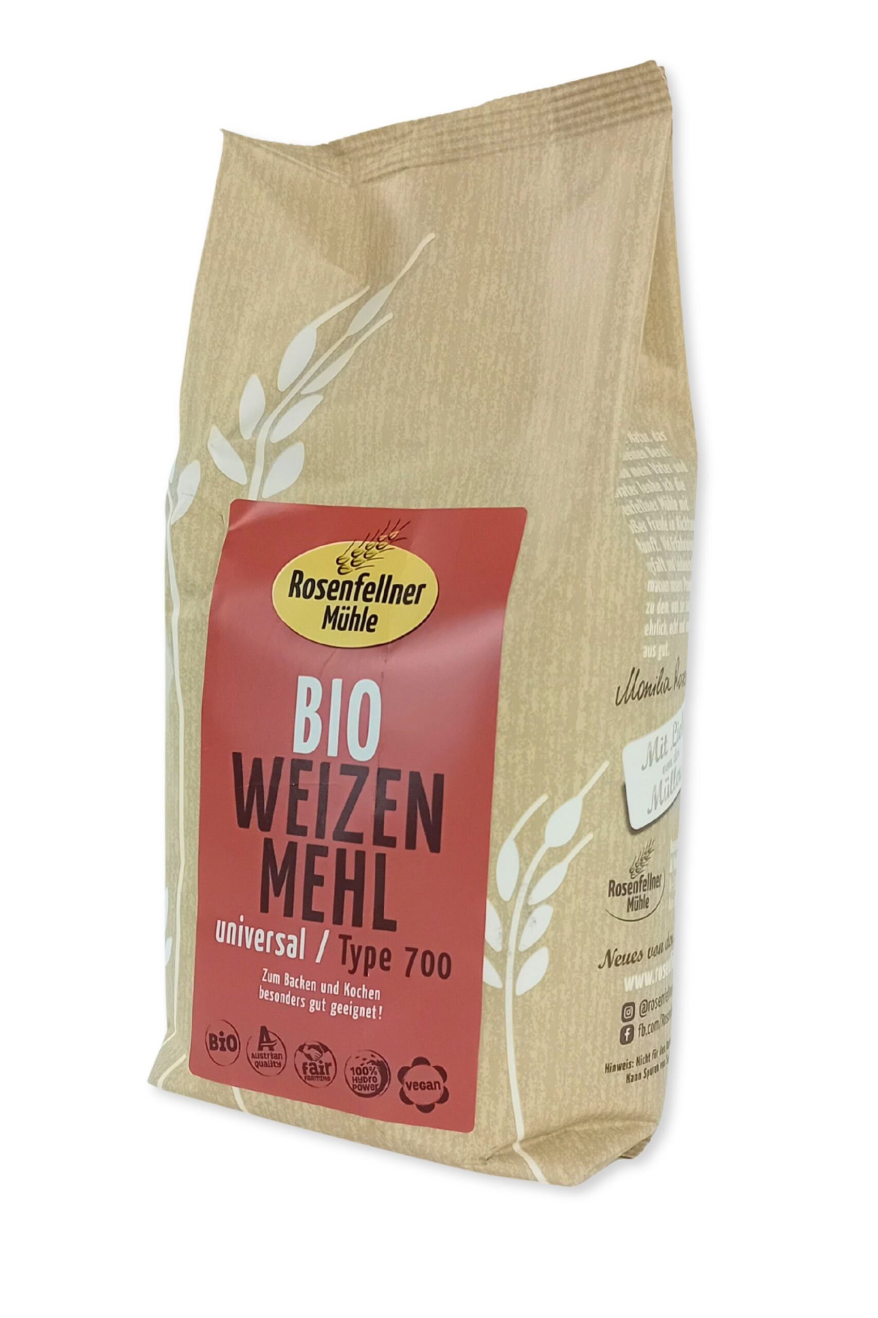 Bio Weizenmehl universal T700 750g, ideal zum Backen und Kochen