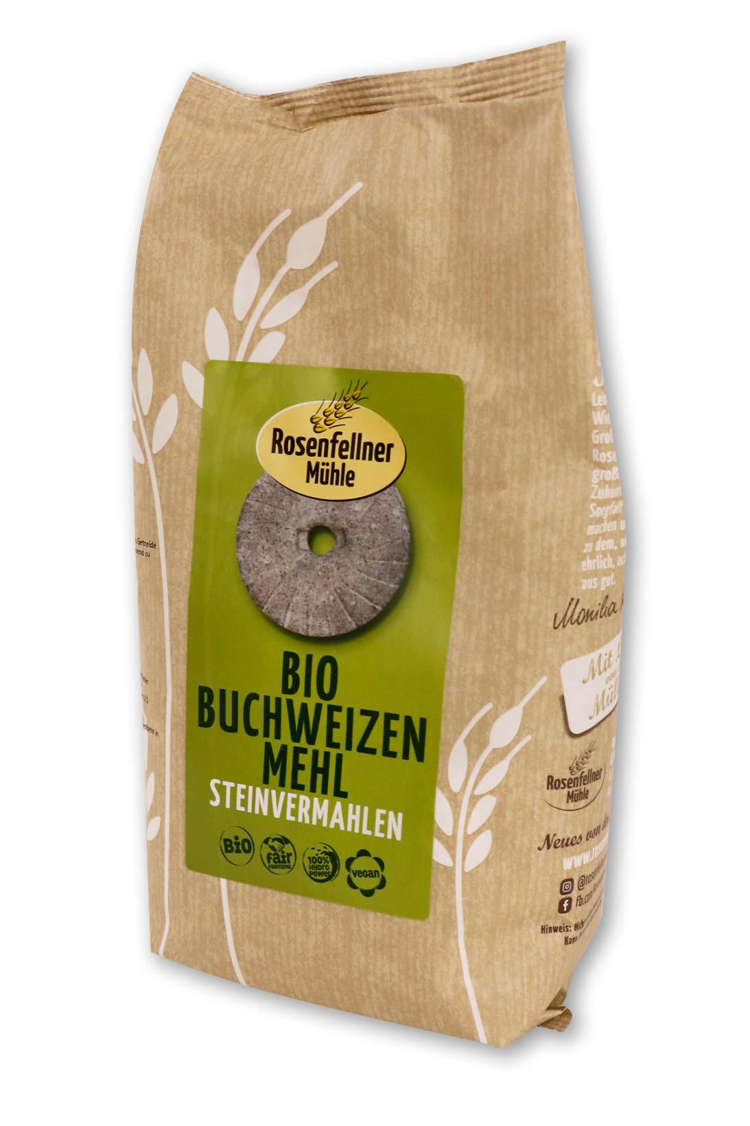Buchweizenmehl auf Stein vermahlen Bio 500g, ideal zum Backen und Kochen