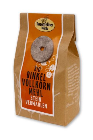 Dinkelvollkornmehl auf Stein vermahlen Bio 500g, ideal zum Backen und Koche