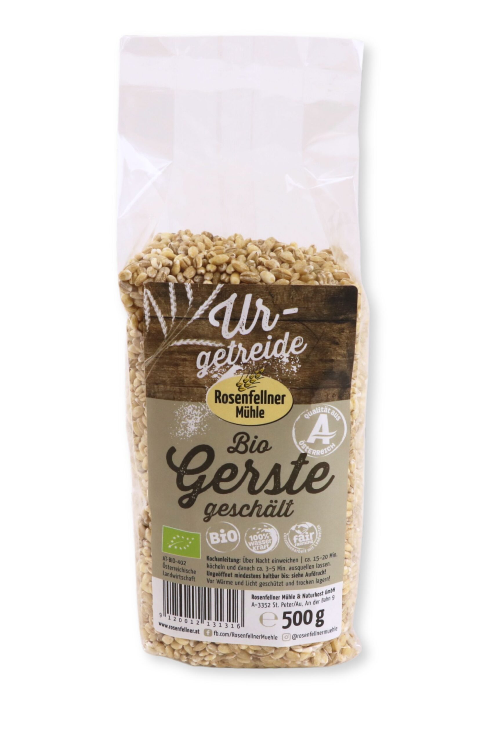 Gerste geschält Bio 500g, Getreide aus Österreich