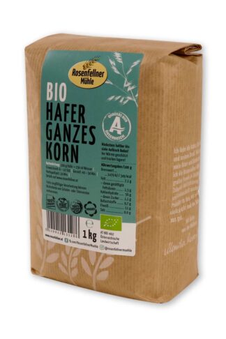 Hafer ganzes Korn geschält Bio 1kg, Getreide aus Österreich