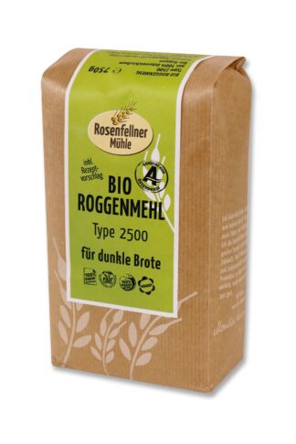 Roggenmehl T2500 Bio 750g, ideal zum Brotbacken