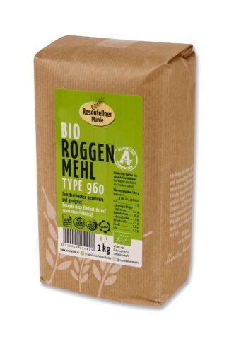 Roggenmehl T960 Bio 1kg, ideal zum Brotbacken