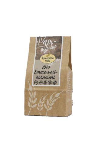 Emmervollkornmehl Urgetreide Bio 500g, ideal zum Backen und Kochen