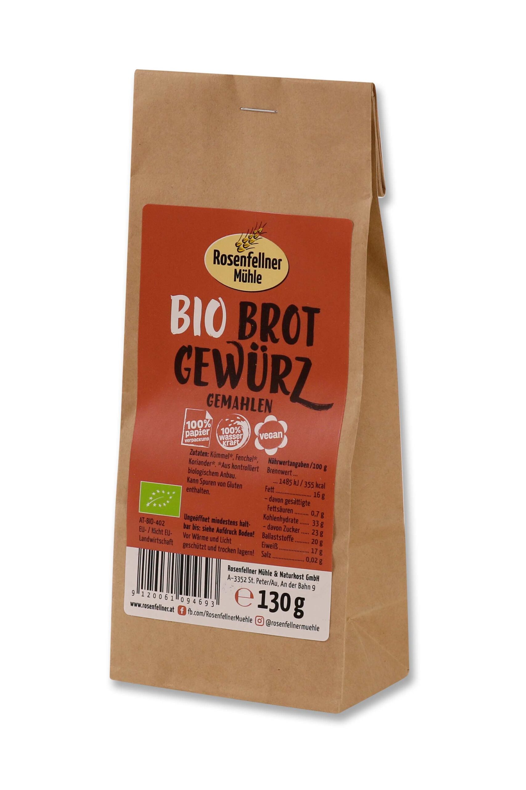 Brotgewürz Bio 130g