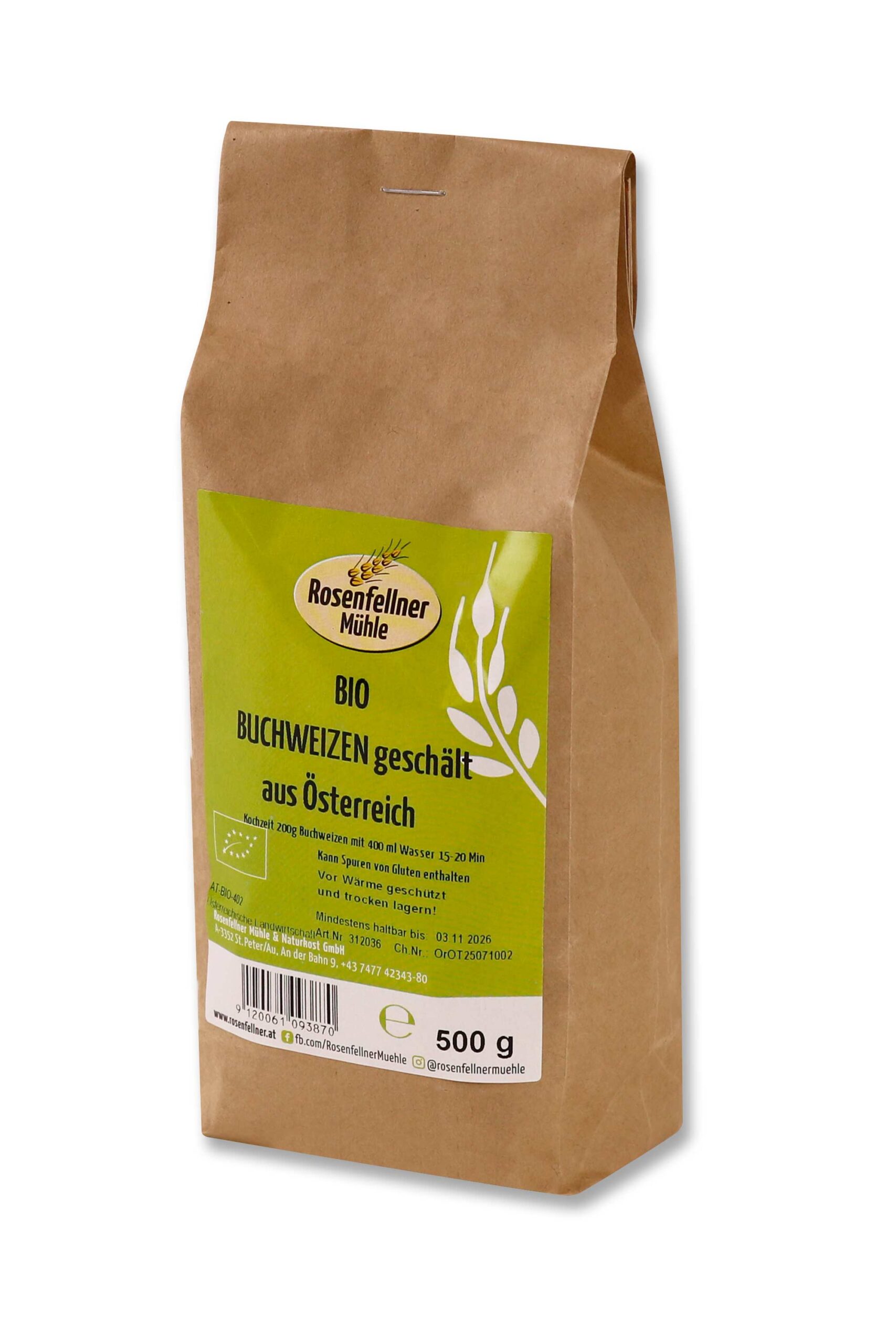 Buchweizen geschält Bio 500g, Getreide aus dem Traunviertel, kernig-nussig