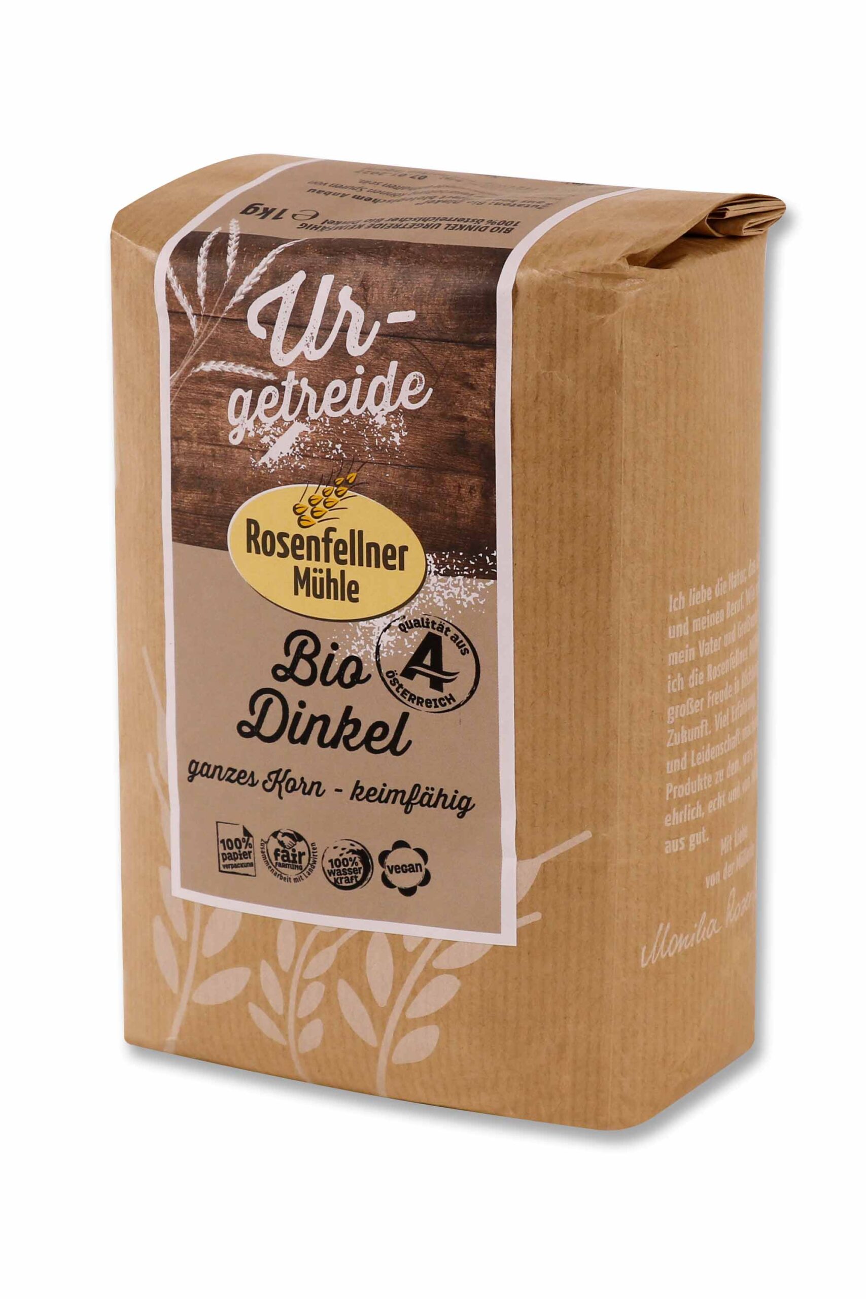 Dinkel URgetreide Ebners Rotkorn Bio; keimfähig 1kg, aus dem Waldviertel