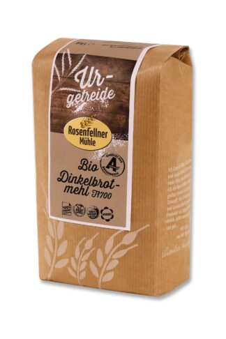 Dinkelbrotmehl T1700 1kg Bio, ideal zum Backen und Kochen