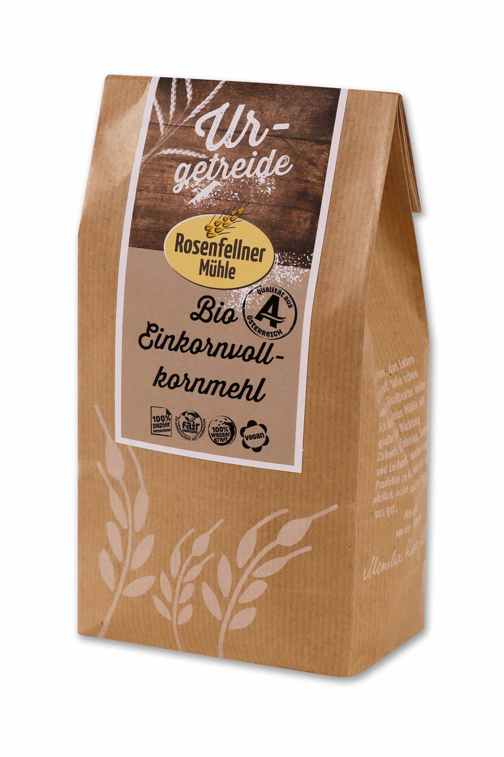 Einkornvollkornmehl Urgetreide Bio 500g, ideal zum Backen und Kochen