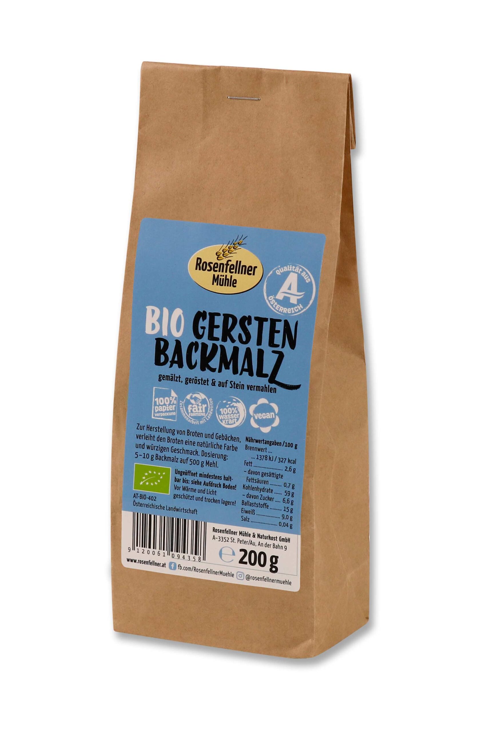 Gerstenbackmalz Bio 200g, ideal zum Brotbacken