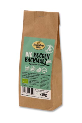 Roggenbackmalz Bio 250g, ideal zum Brotbacken