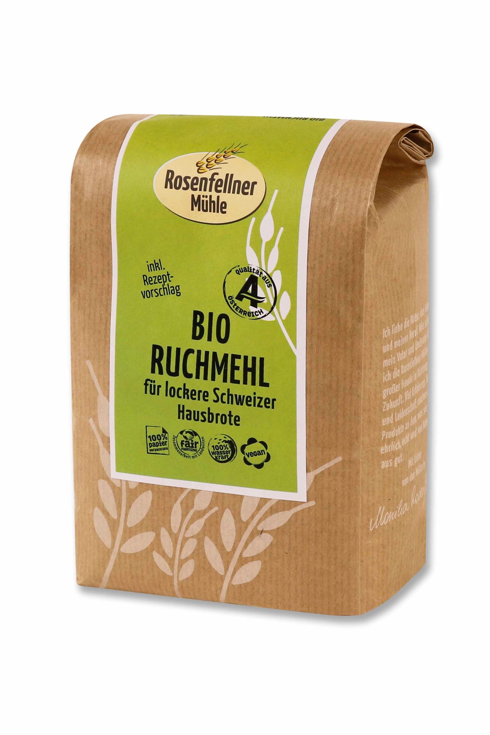 Ruchmehl Bio 750g, ideal zum Brotbacken