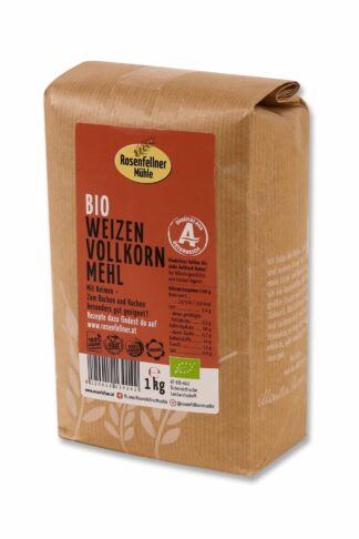 Weizenvollkornmehl Bio 1kg, ideal zum Backen und Kochen