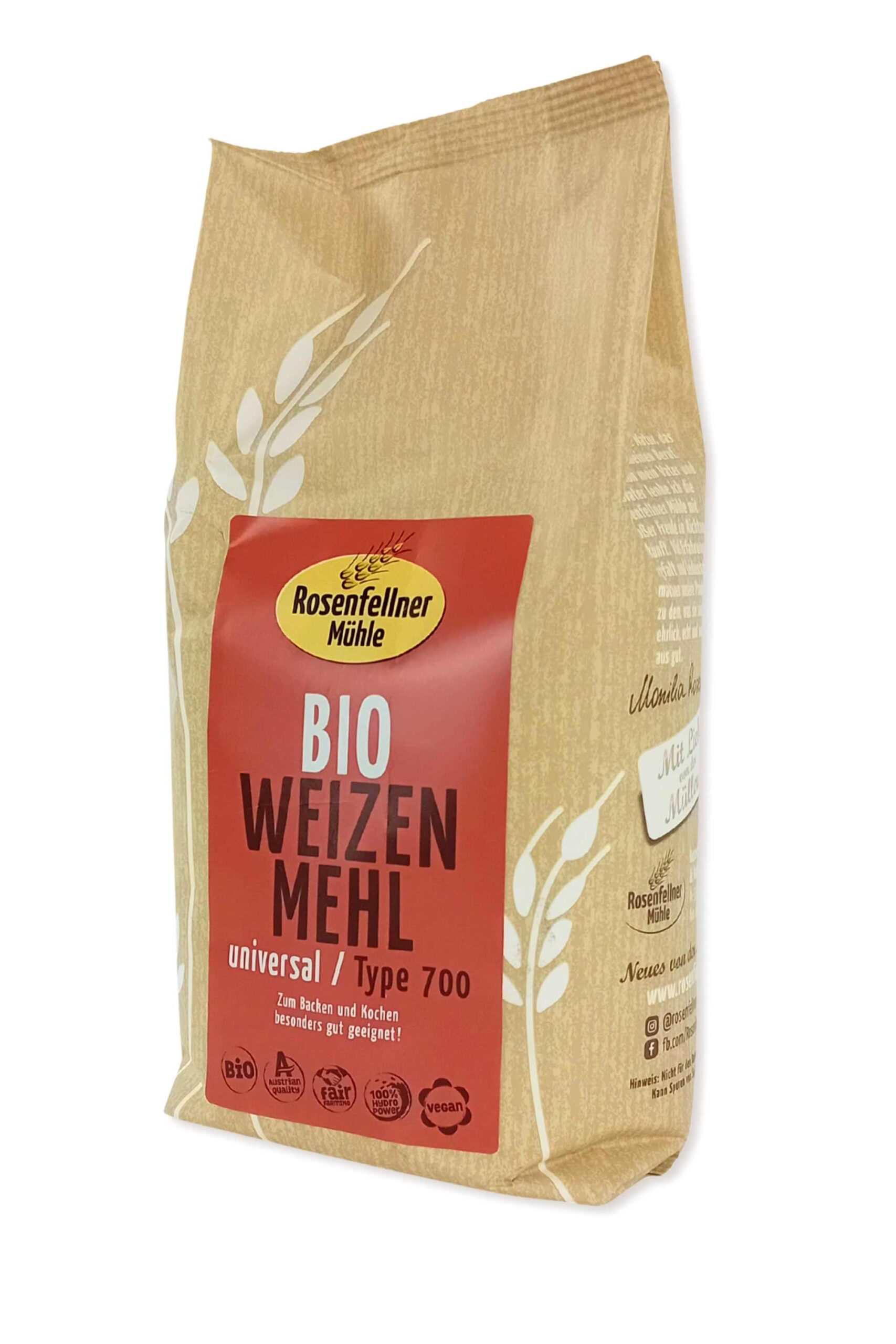 Bio Weizenmehl universal T700 750g, ideal zum Backen und Kochen