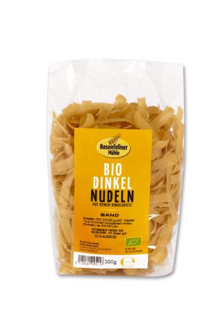 Bandnudeln 100% Dinkelgrieß Bio 300g, perfekt zum al dente Kochen