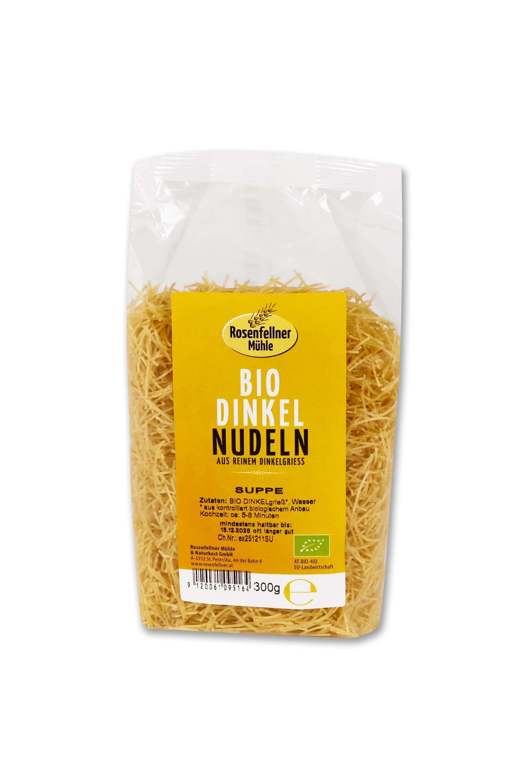 Suppennudeln 100% Dinkelgrieß Bio 300g