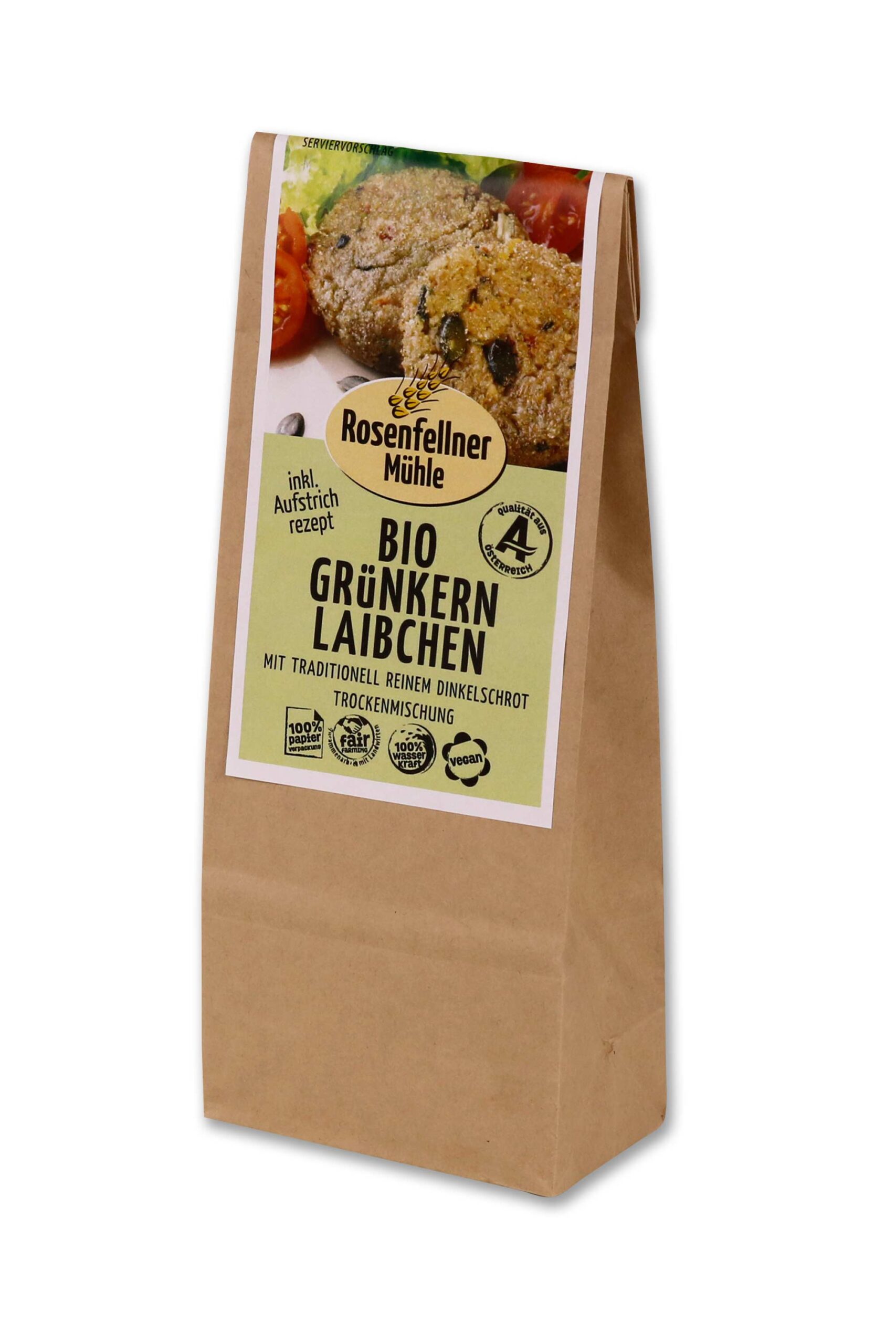 Grünkern Laibchen Trockenmischung Bio 160g