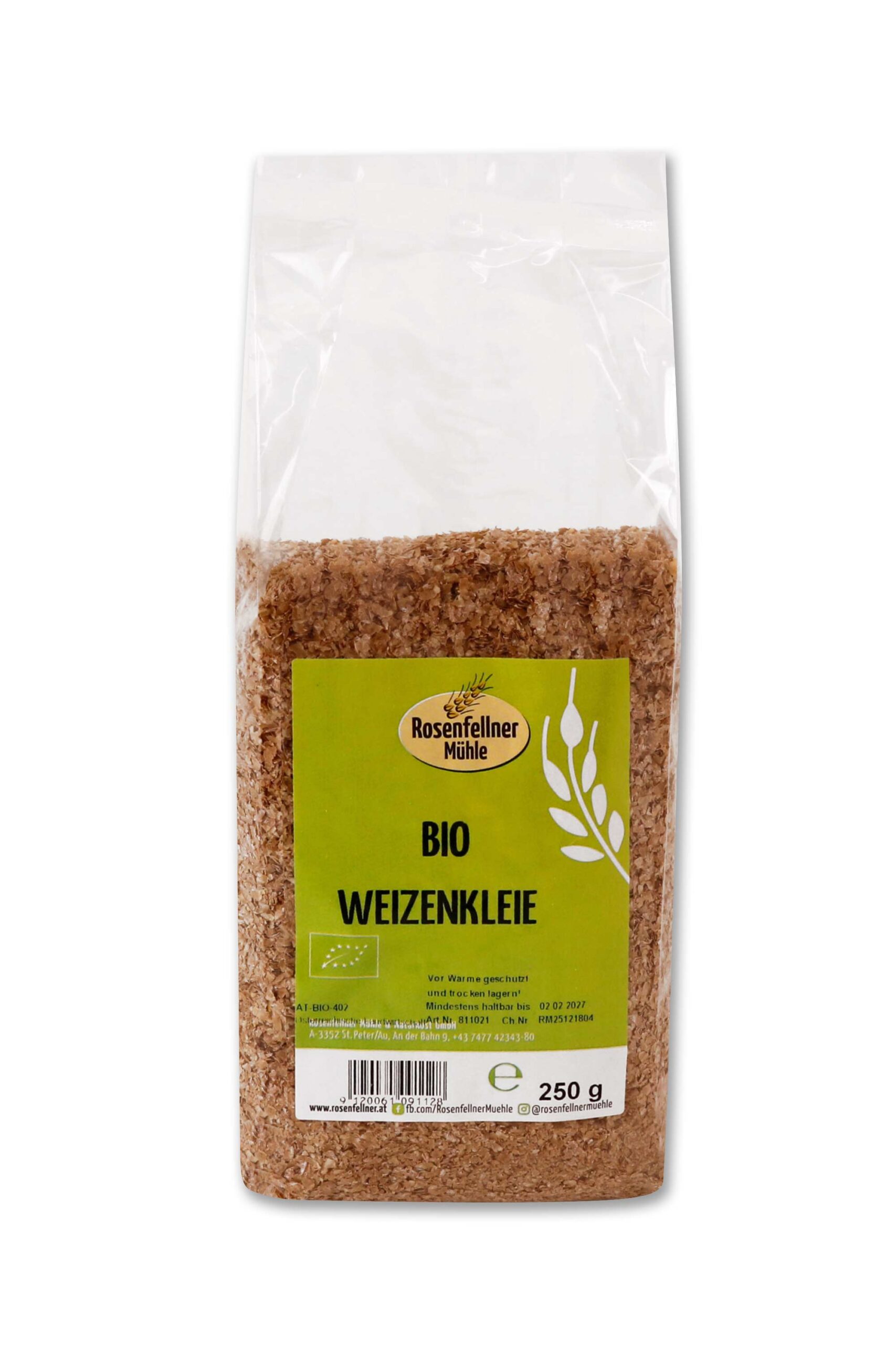 Weizenkleie Bio 250g, verdauungsfördernd