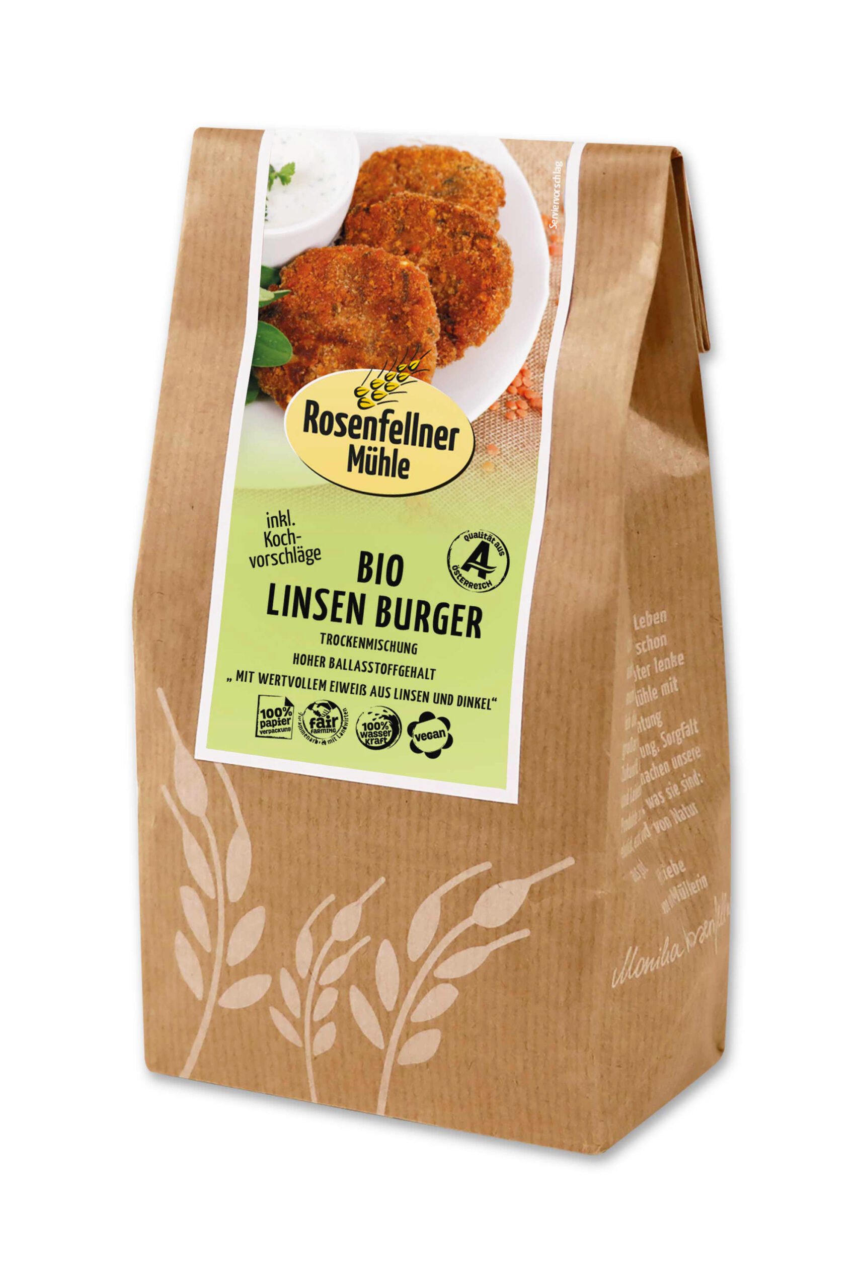 Linsen Burger Trockenmischung Bio 160g