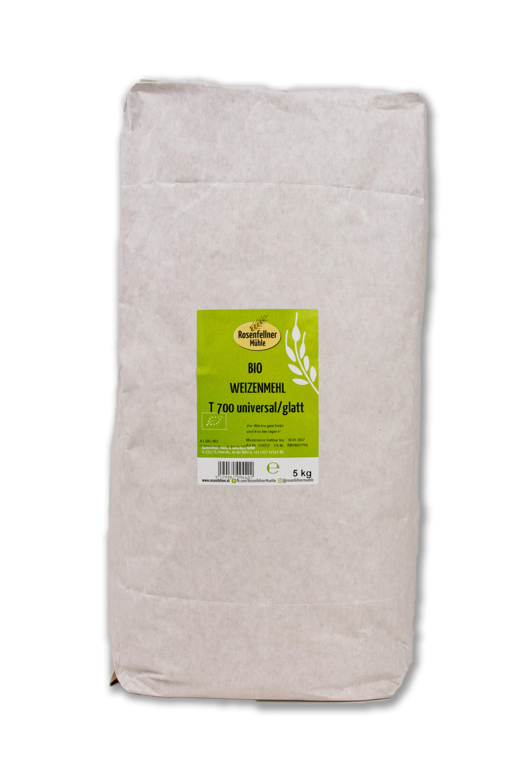 Weizenmehl T700 universal Bio 5kg