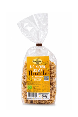 Kichererbsen Dinkel Teigwaren Spiralen Bio 300g