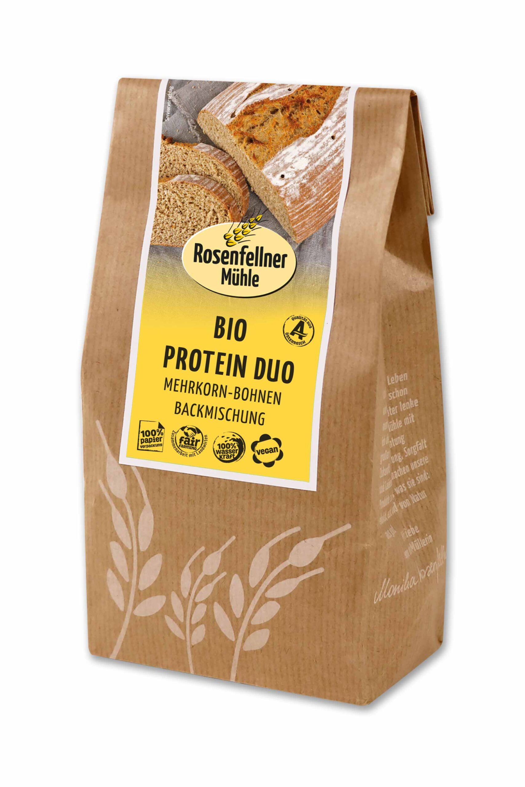 Protein Duo Mehrkorn-Bohnen Brot Backmischung Bio 500g