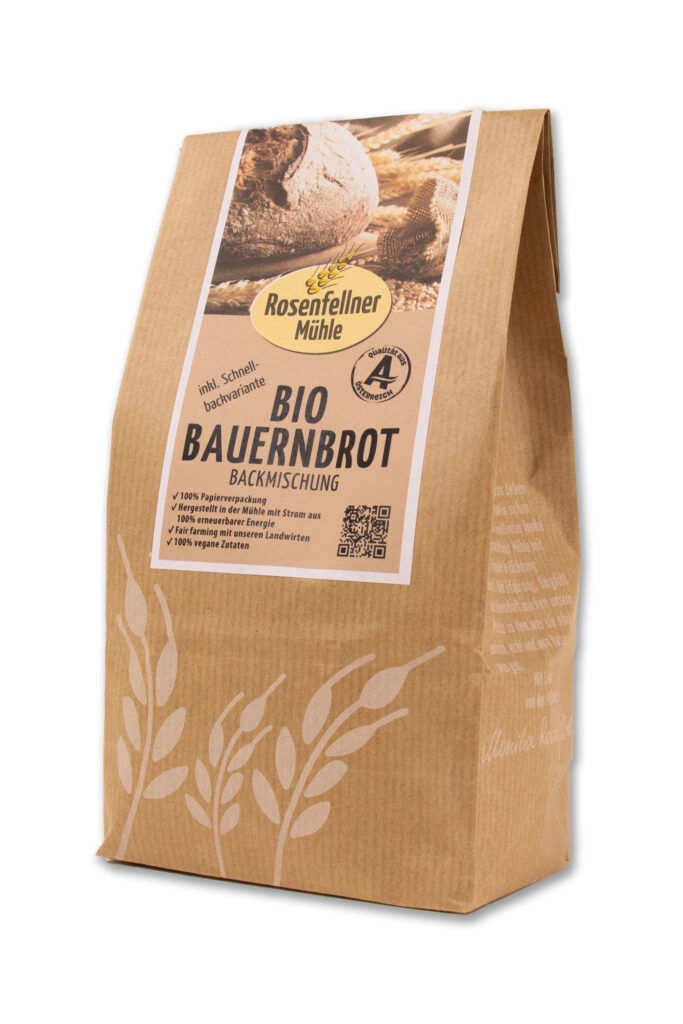 Bauernbrot Backmischung Bio 500g, einfache Zubereitung